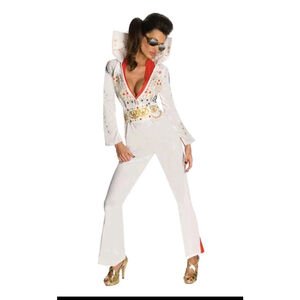 Elvis Secret Wishes Women's Sexy Costume Jumpsuit Rock & Roll Adult size M